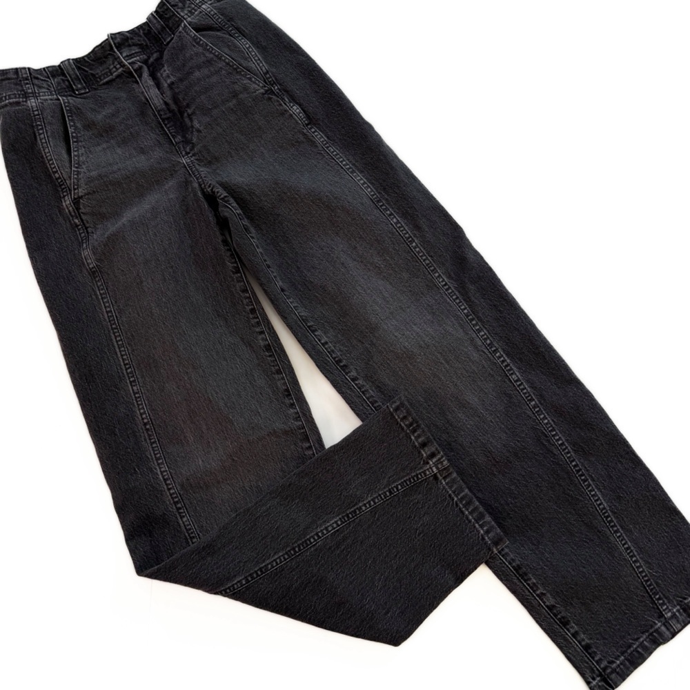 Madewell Jeans Womens 25 Washed Black Tapered Denim Trousers High Rise - Picture 3 of 11